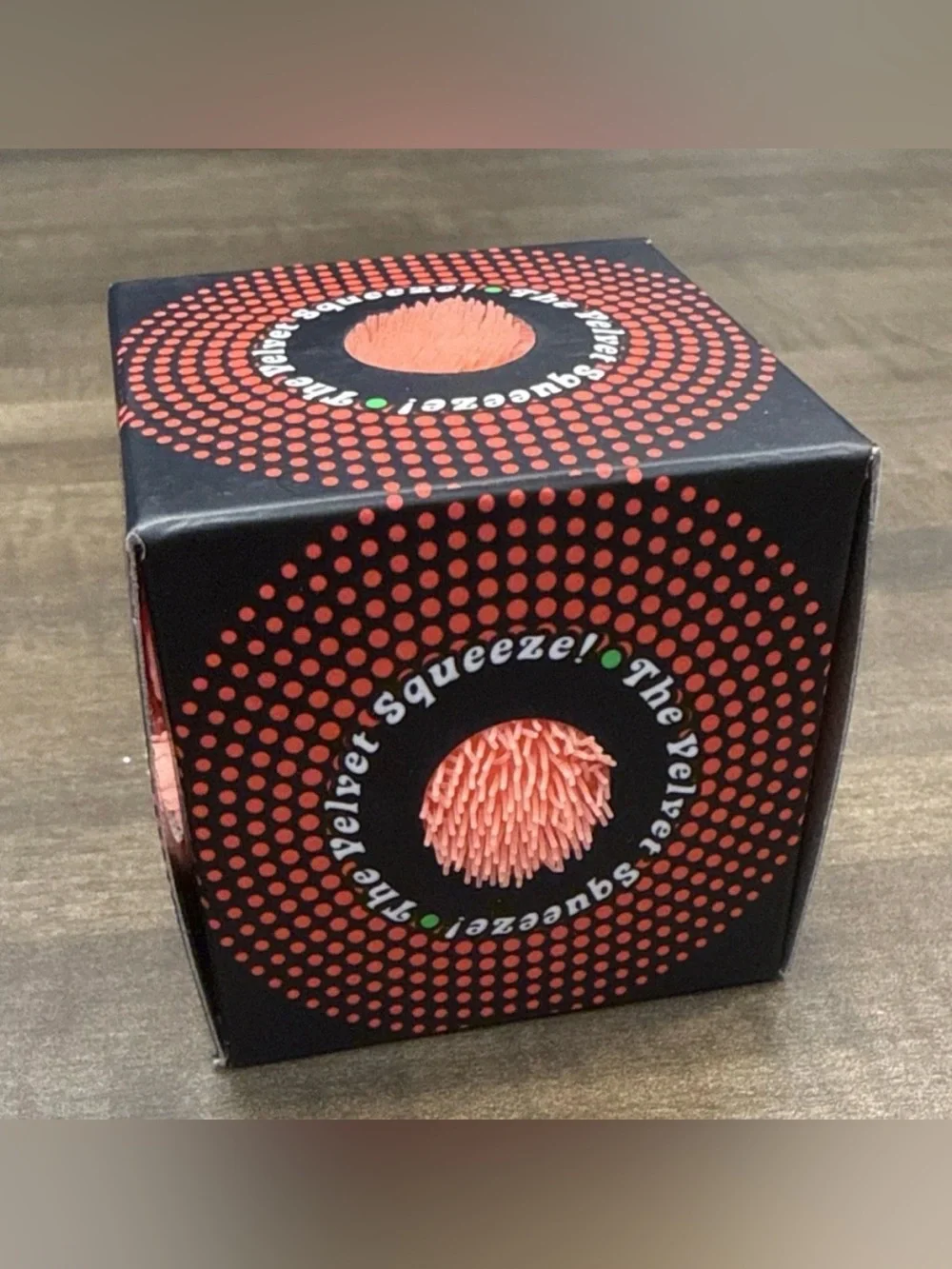 Nee Doh Fuzz Ball Orange Velvet Fuzzy Squeeze Ball Stress Reliever Toy